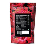 Blue Tea Caffeine Free Hibiscus Cinnamon Herbal Tea - 60 Pyramid Tea Bags | Skin Glow Enhancing Tea - Gluten Free, Non GMO | Plant Based Tangy Flavor - Zip Lock Pouch